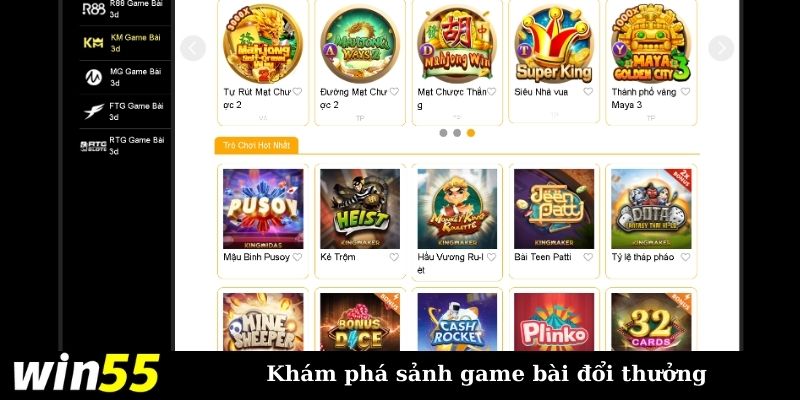 Khám phá sảnh game bài đổi thưởng