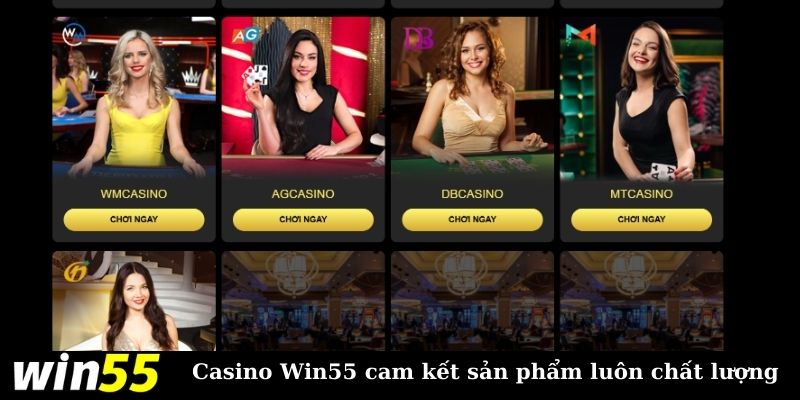 Casino Win55 mang đến sản phẩm chất lượng 