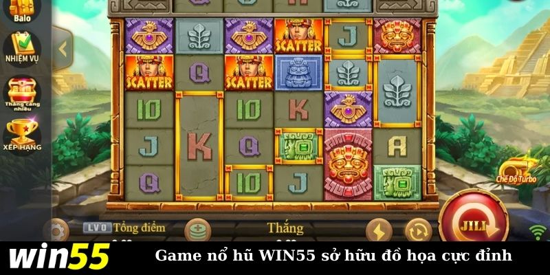 Đồ họa 3D ấn tượng của game nổ hũ tại WIN55