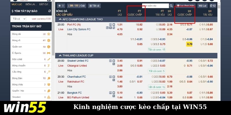 Kinh nghiệm chơi kèo chấp đẳng cấp như cao thủ